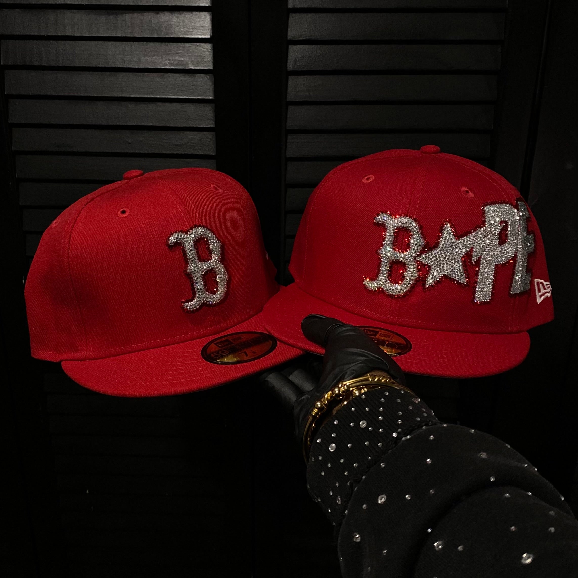 BAPE BOSTON RHINESTONE FITTED
